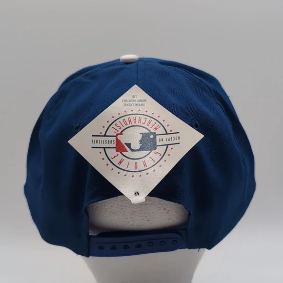 MLB| NWT Vintage Blue Los Angeles Dodgers Sports Cap Snap Back Grey Brim - Picture 4 of 12